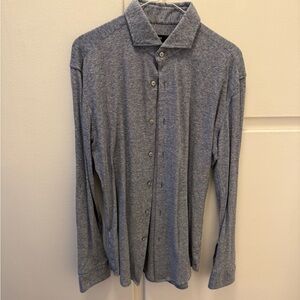 Hugo Boss Gray Casual Button Down Shirt